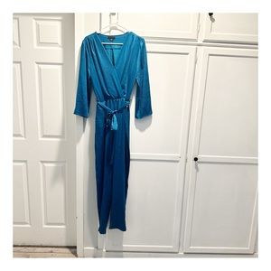 Jumpsuit, Teal color, Brand Fraiche by J. Size Large.